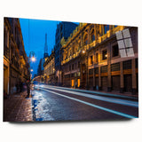 Large abstract wall art of Mexico City in muted earth tones on acrylic glass, suitable for bedroom or dining room decor.