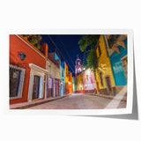 Extra large rolled print of Guanajuato, Mexico, showcasing vibrant multicolored buildings, ideal for art wall dining room.
