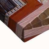 Black and white landscape art painting of Guanajuato on stretched canvas, ideal for bedroom wall decor.