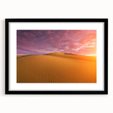 Abstract art print of Dubai skyline in vibrant, colorful hues on a large framed canvas, suited for living room decor.