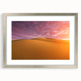 Textured abstract art print of Dubai skyline in muted earth tones on a framed canvas, suitable for bedroom art.