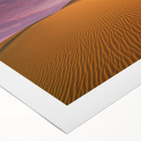 Art deco poster of Dubai skyline in muted gold and blue tones on a rolled canvas, suitable for dining room wall art.