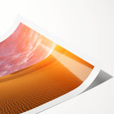 Extra large rolled print featuring line art flowers in a minimalist style, set against a Dubai scenery.