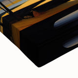 Black and white landscape art painting of a Middle Eastern scenery on large stretched canvas, ideal for bedroom wall decor.