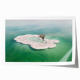 Rolled print of the Dead Sea with muted earth tones, ideal for art wall dining room.