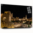 Acrylic print of Jerusalem skyline with muted earth tones, suitable for dining room decor.