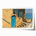 Extra large rolled print of Tel Aviv scenery in muted earth tones, ideal for art wall dining room.