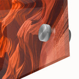 Large abstract wall art depicting a Jordanian landscape in muted earth tones on acrylic glass.