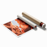 Extra large rolled print of a floral scenery in Jordan with muted earth tones, ideal for classy bathroom wall art.