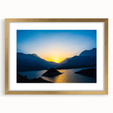 Extra large abstract art print depicting Middle Eastern scenery in muted earth tones on a textured canvas, framed in gold.