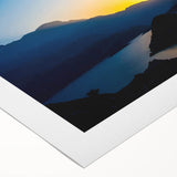 Art deco poster of an Omani landscape in muted earth tones on rolled canvas, suitable for dining room decor.