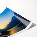 Extra large wall art featuring line art flowers in muted earth tones on a rolled canvas.