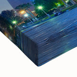 Black and white landscape art painting of a Middle Eastern scenery on large stretched canvas.