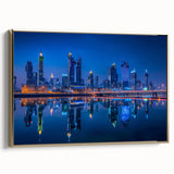 Vintage poster art of a Saudi Arabian landscape on framed canvas, featuring muted gold and black tones.