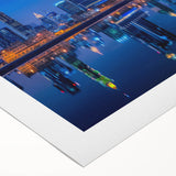 Art deco poster of a Saudi Arabian landscape in muted earth tones on rolled canvas, suitable for dining room decor.