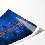 Extra large wall art featuring line art flowers in monochrome, ideal for large living room ambiance, rolled print format.