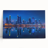 Black and white stretched canvas featuring a panoramic view of a Saudi Arabian landscape.