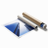 Extra large rolled print of Abu Dhabi scenery with vibrant floral elements, ideal for classy bathroom wall art.