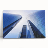 Black and white photograph of Abu Dhabi skyline on stretched canvas, ideal for kitchen wall art.