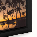 Extra large framed canvas featuring a textured black wall art with colorful abstract scenery, ideal for living room decor.