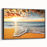 Black and white framed canvas depicting a serene Bora Bora landscape, ideal for bedroom wall art.