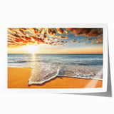 Rolled print of Bora Bora scenery with vibrant blues and greens, ideal for art wall dining room.