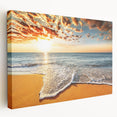 Large art depicting the serene Bora Bora scenery on stretched canvas, suitable as kitchen wall art.