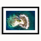 Colorful abstract art print of a Tahitian landscape, using vibrant hues on a textured, extra-large canvas.