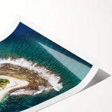 Extra large rolled print of line art flowers in soft pastel shades, ideal for large living room wall art.