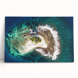 Black and white stretched canvas of Tahiti scenery, ideal for kitchen wall art or bedroom ambiance.