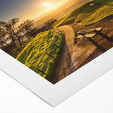 Art deco poster of Auckland skyline in monochrome shades on rolled canvas, suitable for dining room wall art.