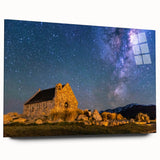 Large abstract wall art depicting the Canterbury, New Zealand scenery in muted earth tones on acrylic glass.