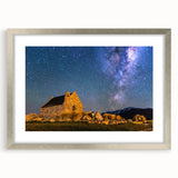 Textured abstract art print of Canterbury, New Zealand in muted earth tones on a silver-framed canvas.