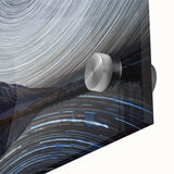 Large abstract wall art depicting New Zealand's Taranaki scenery in mid-century modernist style, printed on acrylic glass.