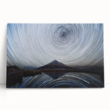 Black and white photo of Mount Taranaki in New Zealand on a large stretched canvas, ideal for kitchen wall art.