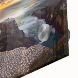Large abstract wall art depicting New Zealand's West Coast in muted earth tones on acrylic glass.
