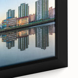 Extra large black wall art featuring a textured, colorful abstract design on a framed canvas, ideal for living room decor.