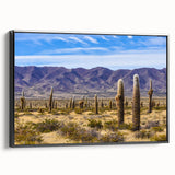 Black and white landscape art painting of an Argentinian scenery on a framed canvas, ideal for bedroom decor.
