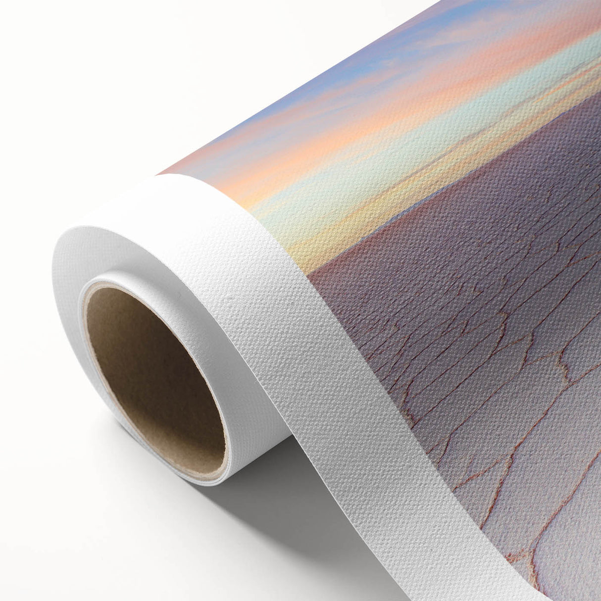 Art deco poster of Bolivia scenery in pastel shades on rolled canvas, ideal for nursery wall art.