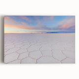 Black and white photograph of Bolivian landscape on stretched canvas, ideal for kitchen wall art.