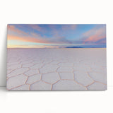 Black and white photograph of Bolivian landscape on stretched canvas, ideal for kitchen wall art.