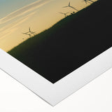 Art deco poster of a stylized Brazilian landscape in vibrant greens and blues on rolled canvas.