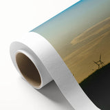 Art deco poster of a stylized Brazilian landscape in pastel shades on rolled canvas, ideal for nursery wall art.