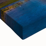 Black and white landscape art painting of Santiago, Chile on stretched canvas, ideal for bedroom wall art.