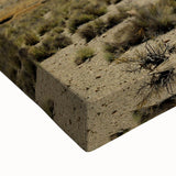 Black and white landscape art painting of Chilean scenery on stretched canvas, suitable for bedroom wall art.