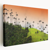 Large canvas print showcasing a vibrant Colombian landscape, ideal for kitchen wall art.