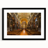 Extra large colorful art print featuring an abstract depiction of a South American landscape.