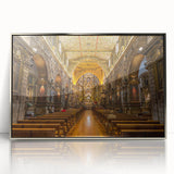 Mid-century modernist art depicting the Ecuadorian landscape in silver-framed acrylic, ideal for nursery wall art.