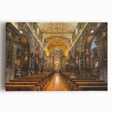 Black and white photograph of Ecuadorian landscape on stretched canvas, suitable as large kitchen wall art.