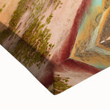 Black and white landscape art painting of a Peruvian scenery on stretched canvas, ideal for bedroom wall decor.